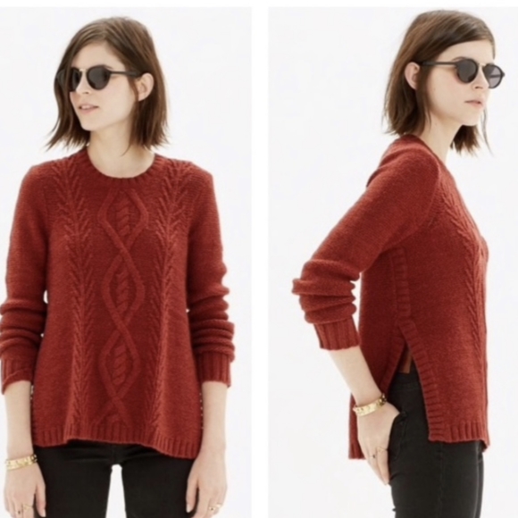 Madewell Firelight Side-Slit Cable Knit Sweater - Picture 7 of 7